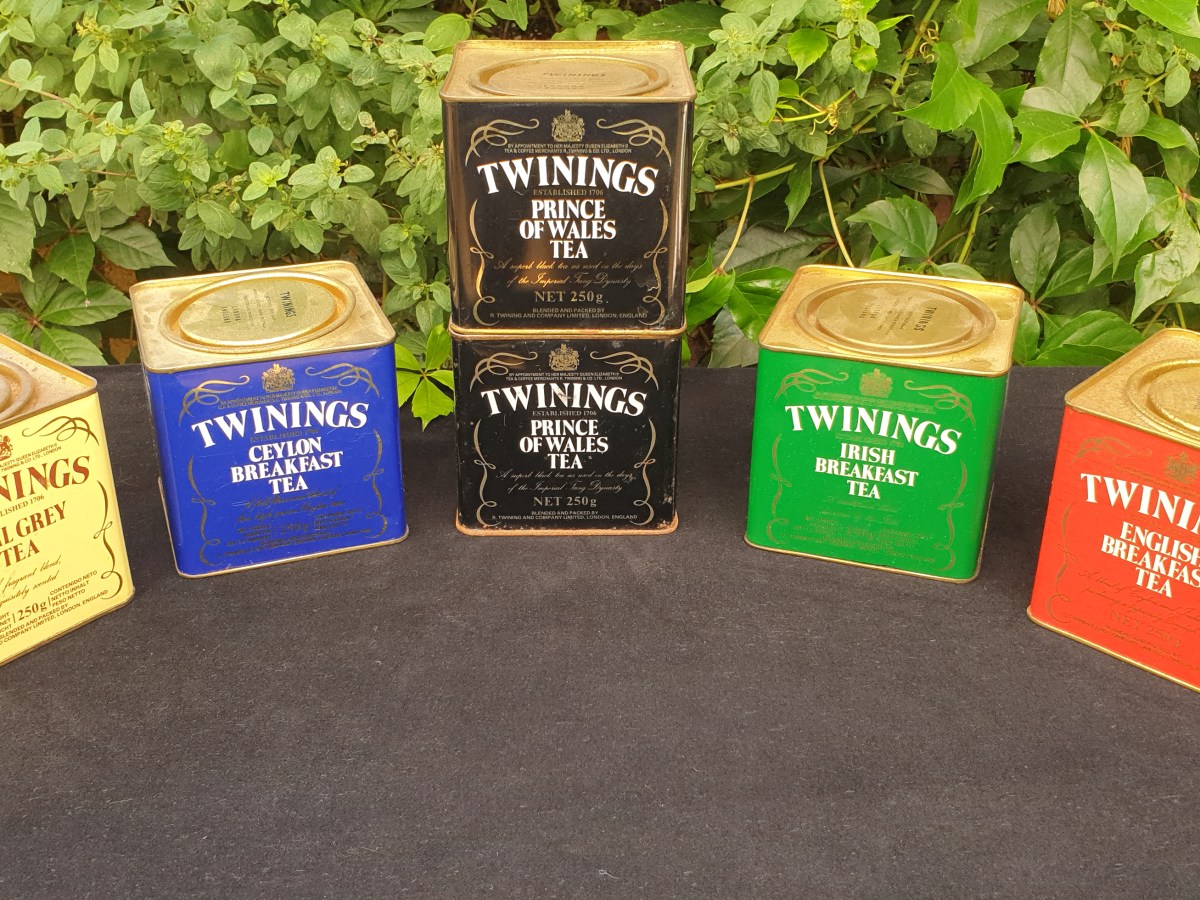 Vintage Twinings Tea Tins,&nbsp;used